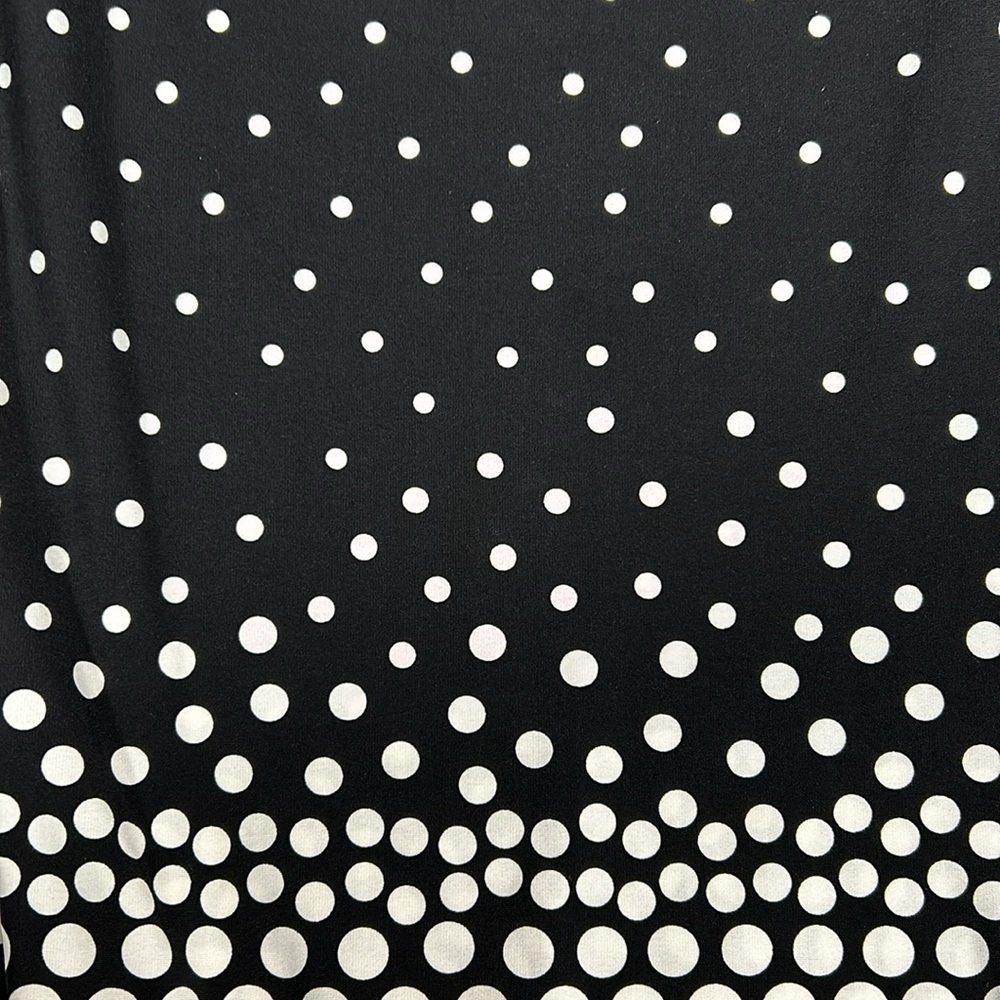 CATO Jersey Knit Polka Dot Extra Long Line Sleeveless Top with Cowl Style Front - Picture 8 of 13